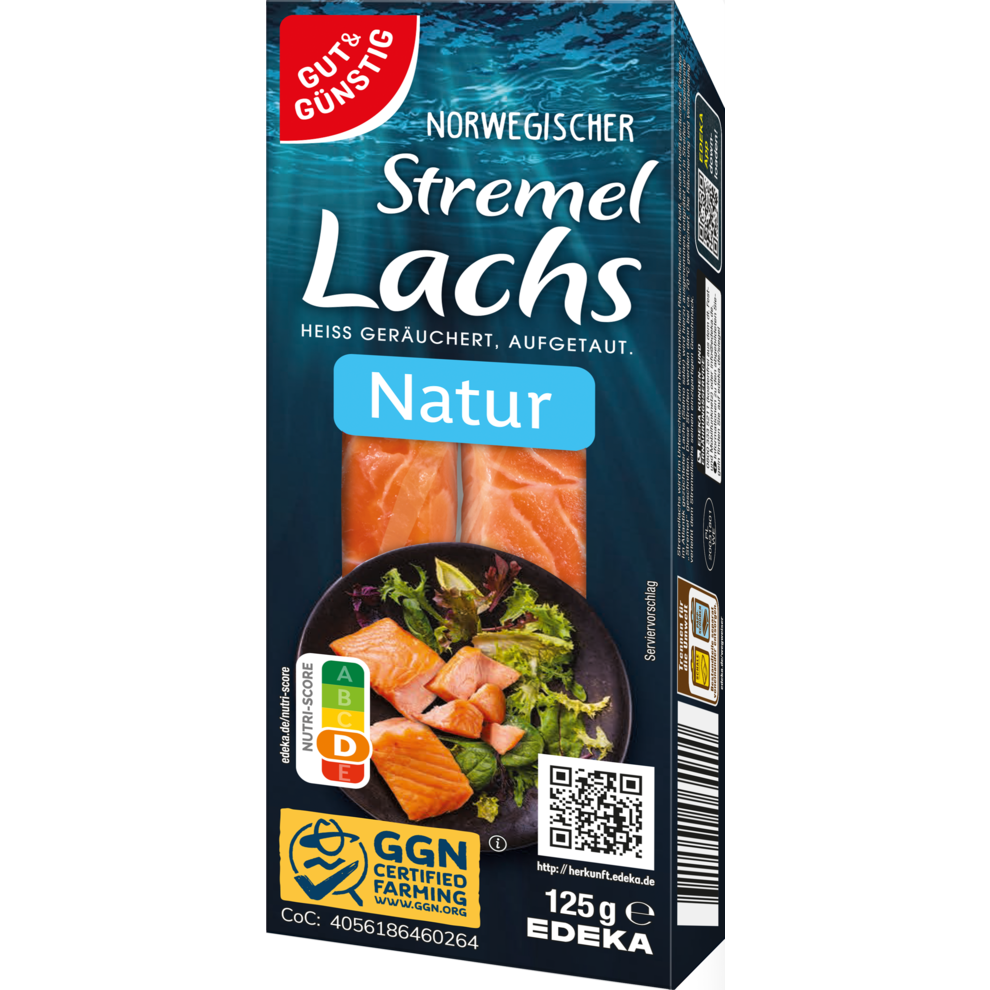 GUT&GÜNSTIG Stremellachs Natur 125g