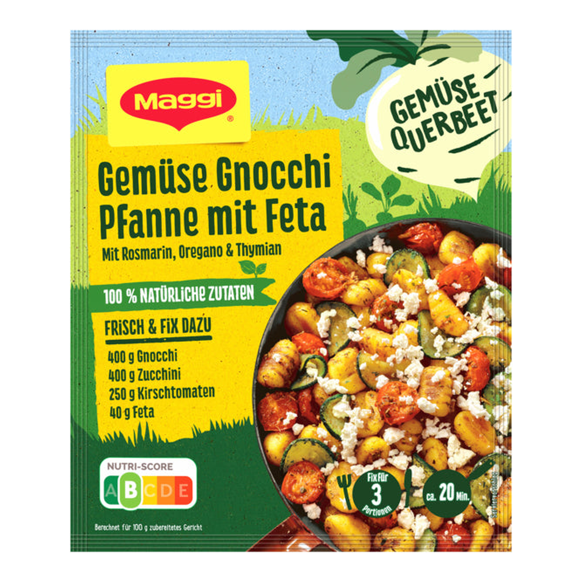 Maggi Fix Gemüse Gnocchi Pfanne Querbeet 27g