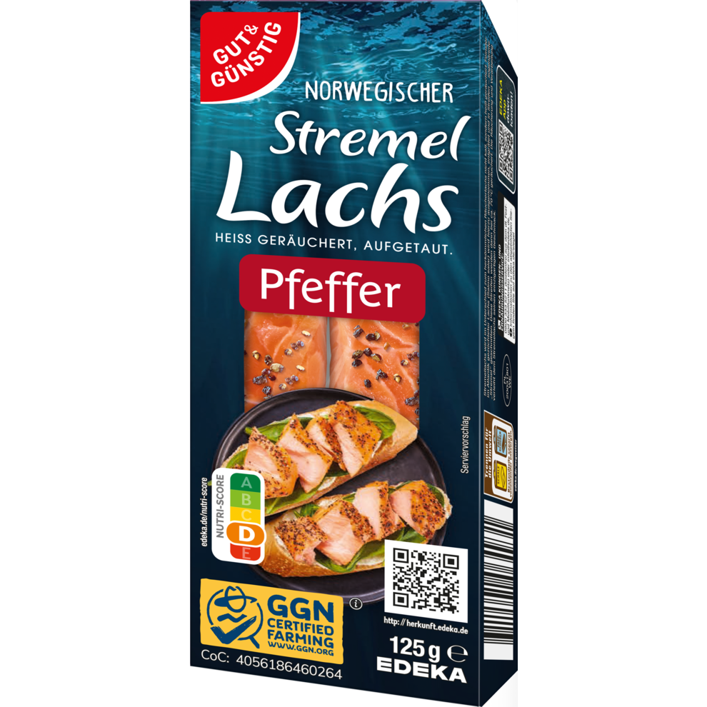 GUT&GÜNSTIG Stremellachs Pfeffer 125g