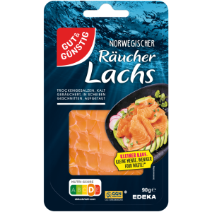 GUT&GÜNSTIG Räucherlachs Kleiner Kauf 90g