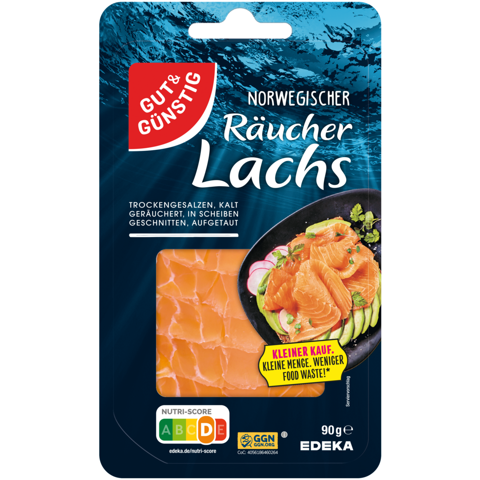 GUT&GÜNSTIG Räucherlachs Kleiner Kauf 90g