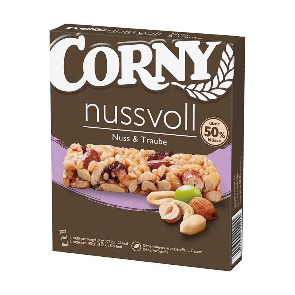 Corny Nussvoll Nuss & Traube 4x24g
