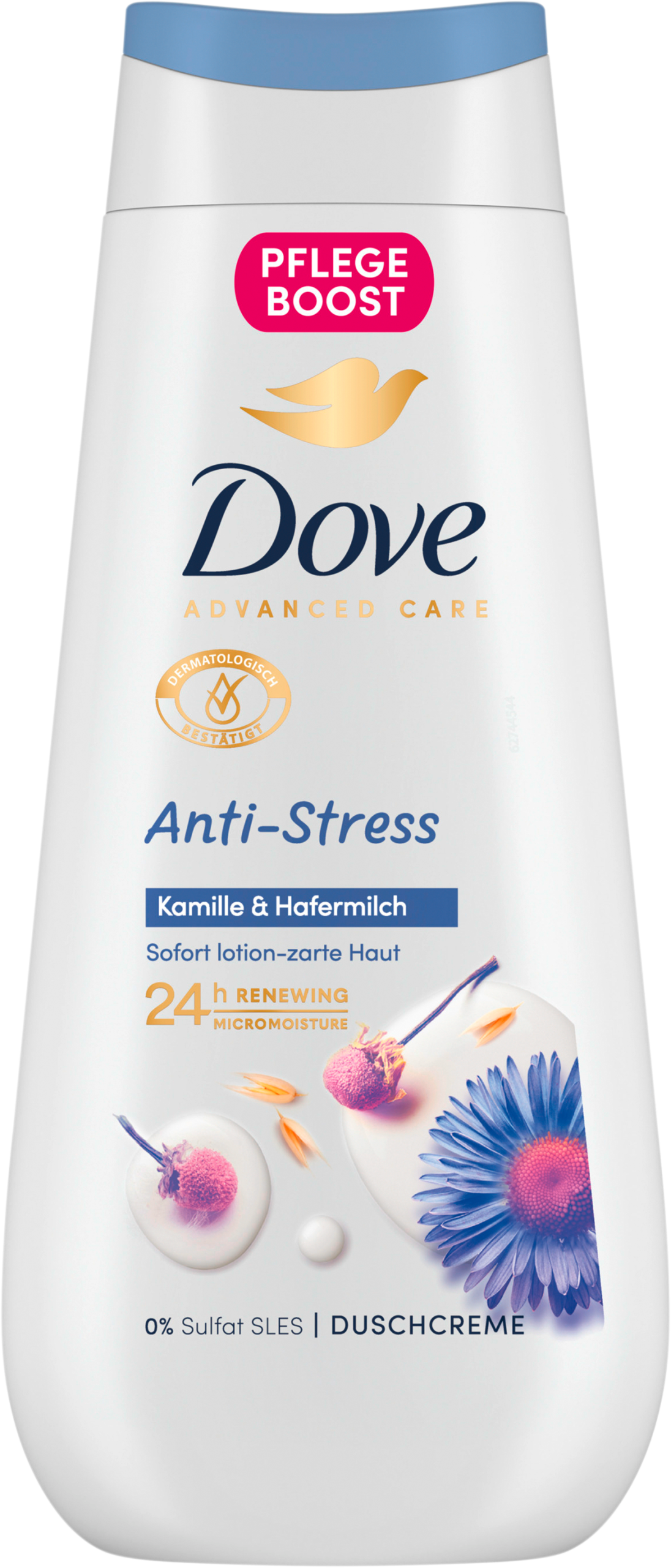 Dove Advanced Care Pflegende Duschcreme Anti-Stress mit Kamille & Hafermilch 225ml