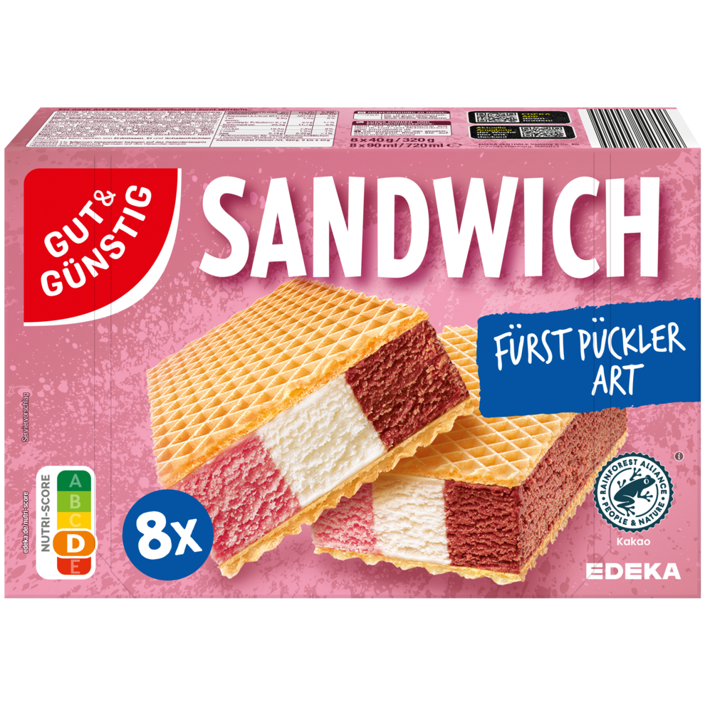 GUT&GÜNSTIG Sandwich Fürst-Pückler-Art 8x90ml