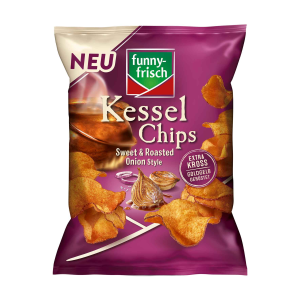 Funny-frisch Kessel Chips Sweet&Rost Onion 120g
