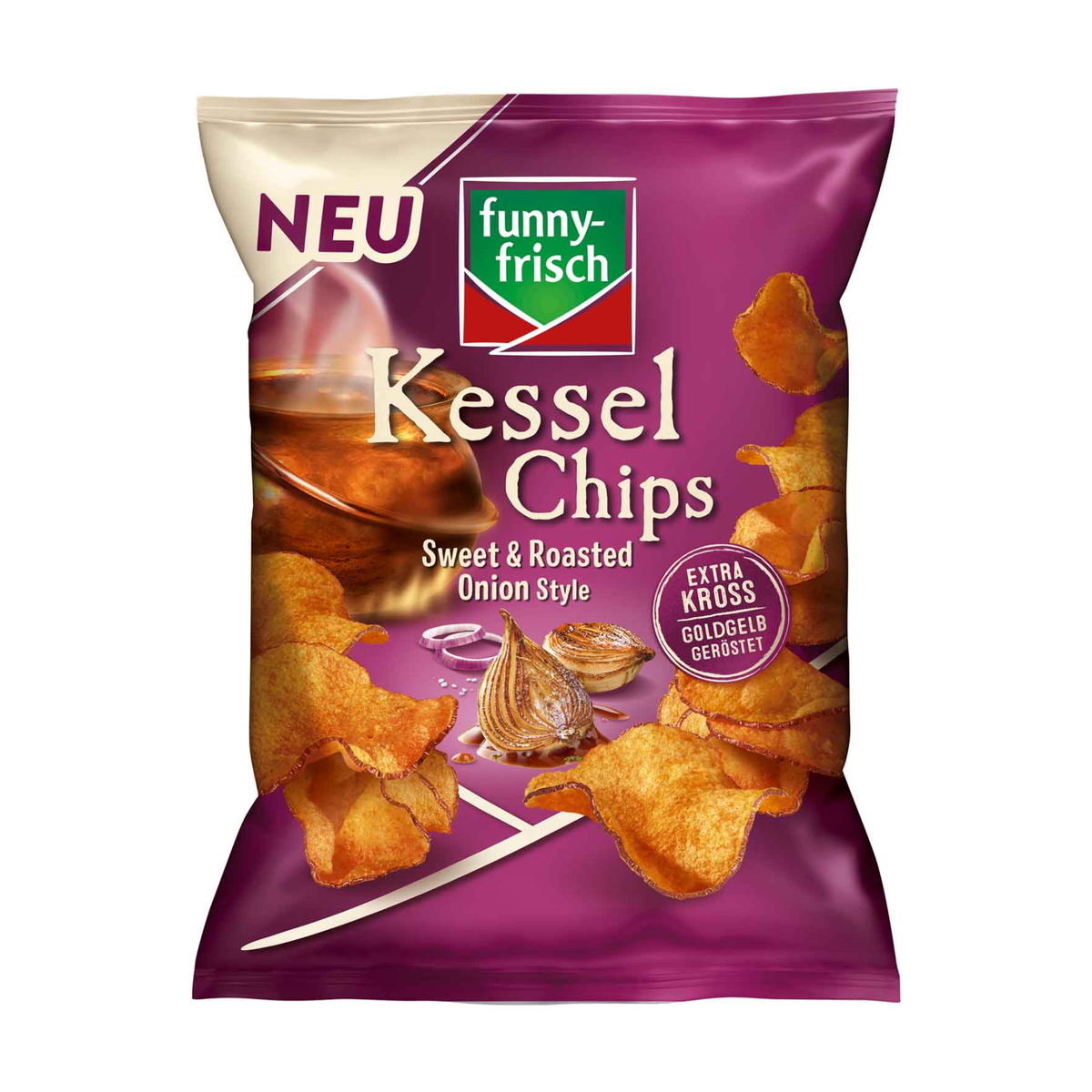 Funny-frisch Kessel Chips Sweet&Rost Onion 120g