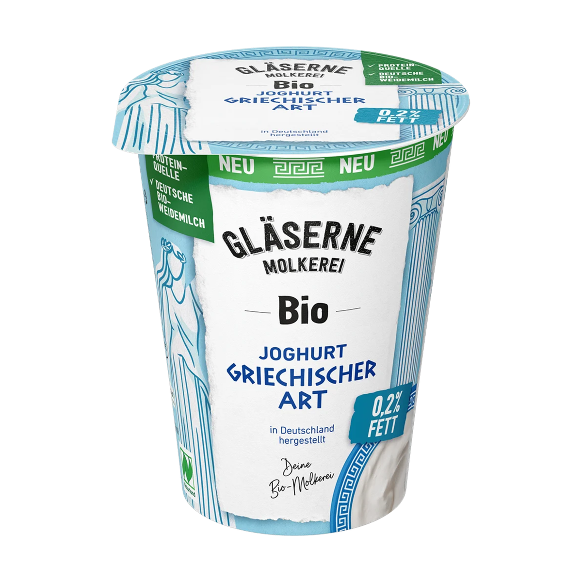Bio Gläserne Molkerei Joghurt griechischer Art 0,2% 400g