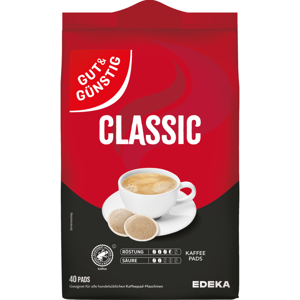 GUT&GÜNSTIG Kaffeepads Klassik 40ST 280g