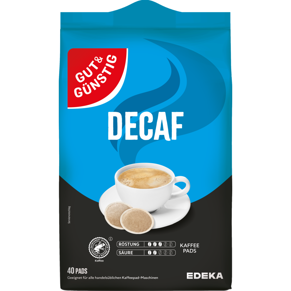 GUT&GÜNSTIG Kaffeepads Entkoff 40ST 280g