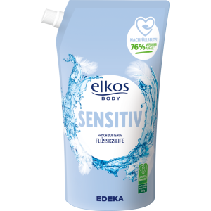 EDEKA elkos Flüssigseife Sensitiv Nachfüllbeutel 1l