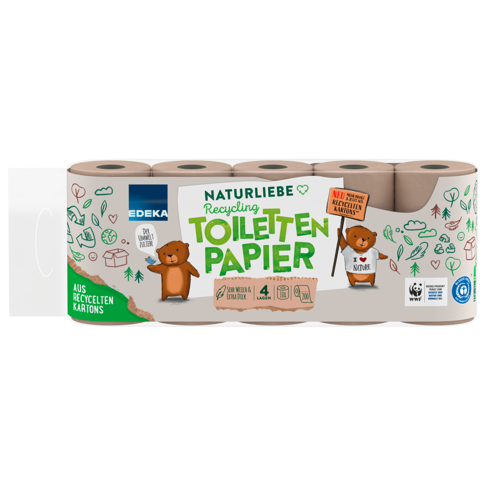 EDEKA Recycling Toilettenpapier 4-lagig 10x200BL