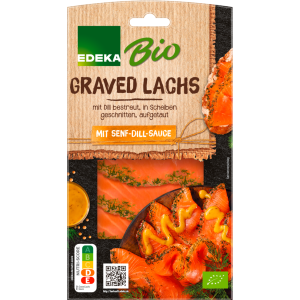 Bio EDEKA Graved Lachs mit Senf-Dill-Sauce 120g