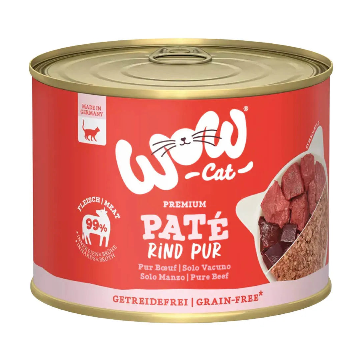 WOW Для кошек для взрослых животных говядина чистый 200g