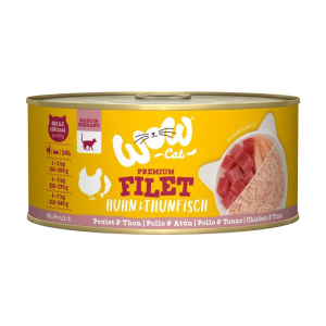 WOW Cat Hühnerfilet mit Thunfischfilet 70g