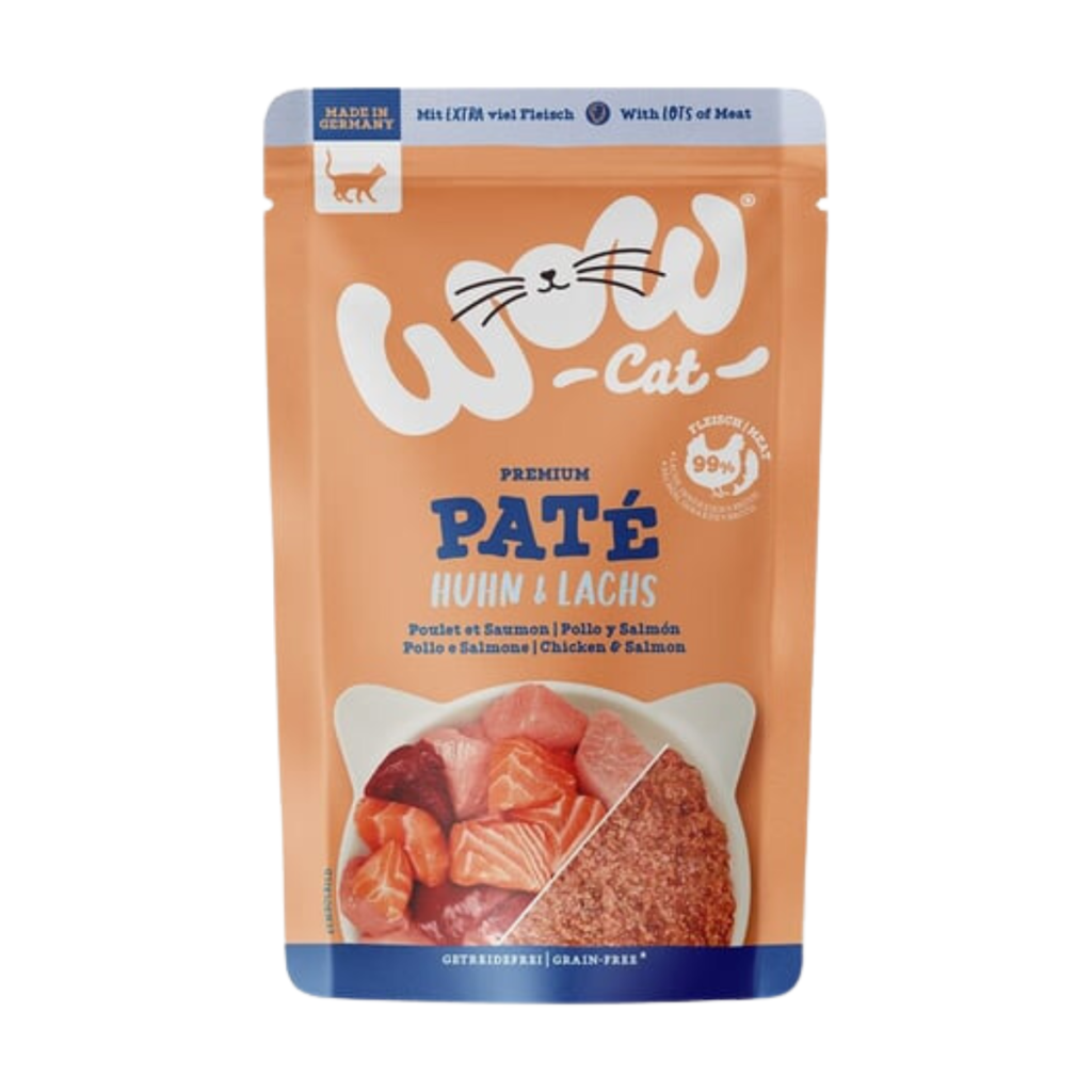 WOW Для кошек для взрослых животных курица & лосось 125g