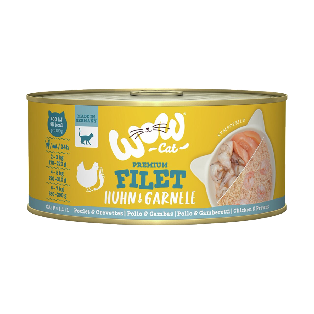 WOW Cat Hühnerfilet mit Garnelen 70g