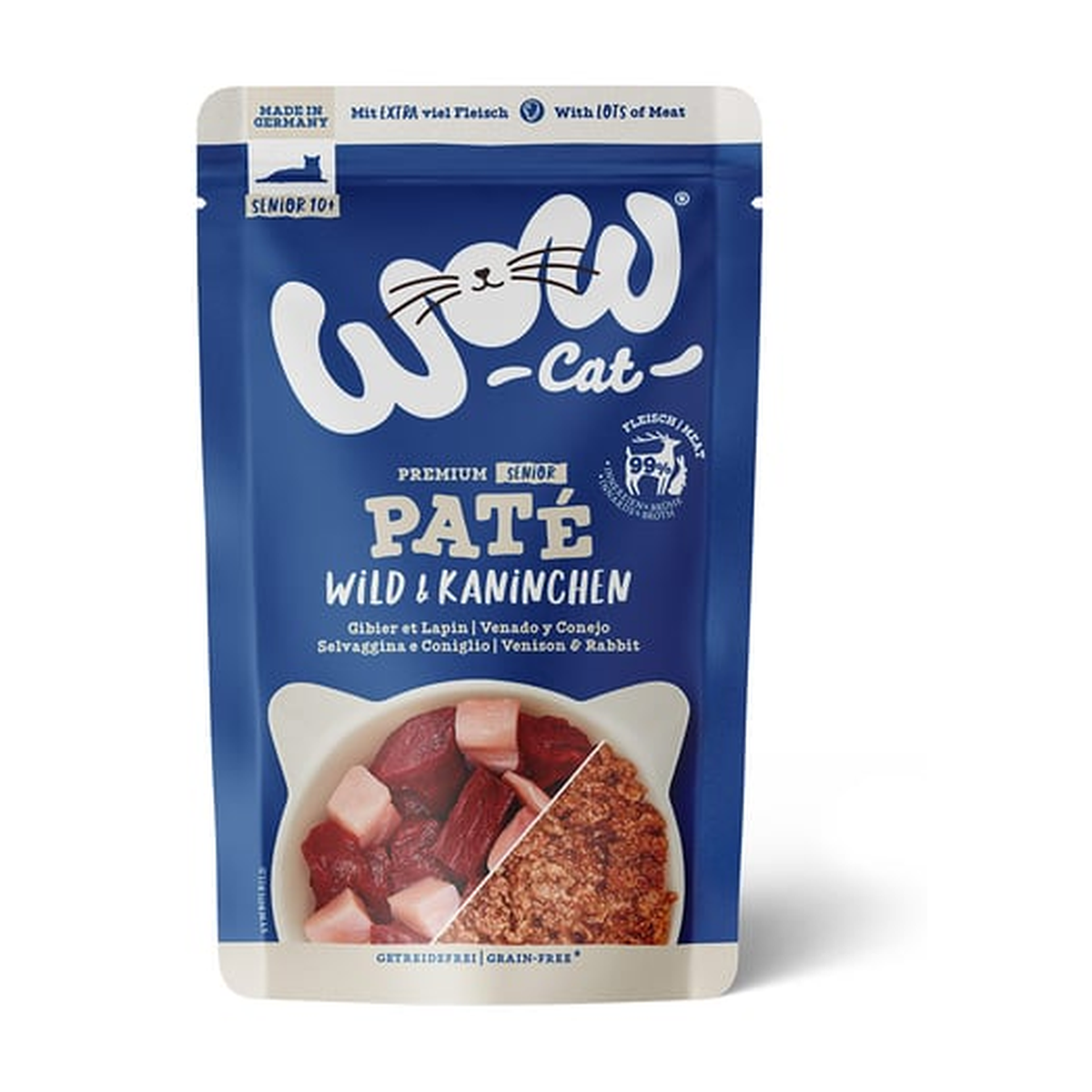 WOW Cat Senior Wild & Kaninchen 125g