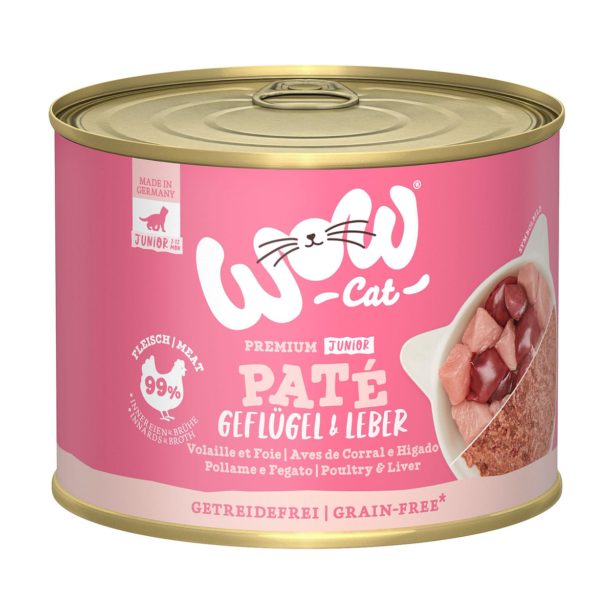 WOW Cat Junior Geflügel & Leber 200g