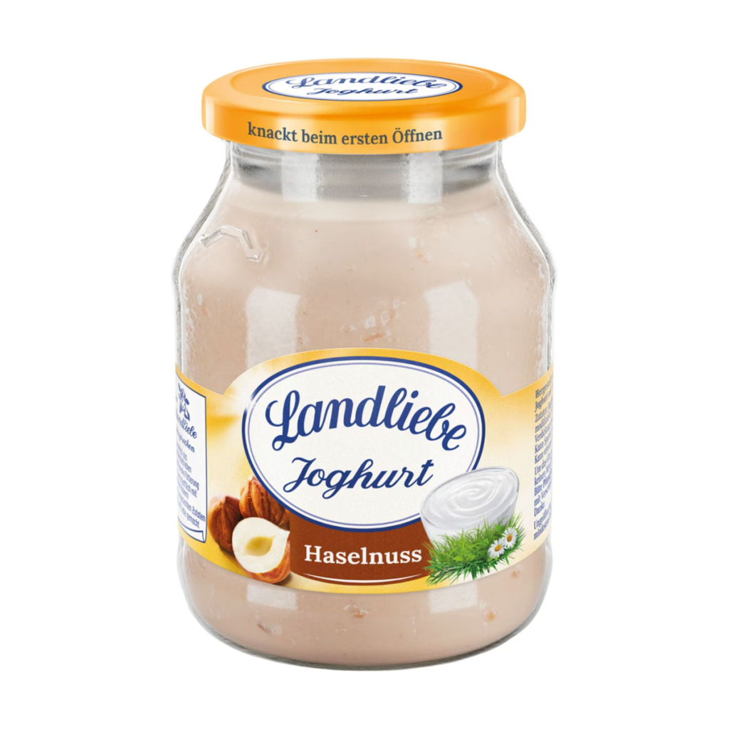 Landliebe Joghurt mit erlesenen Haselnüssen 3,8% 500g MW