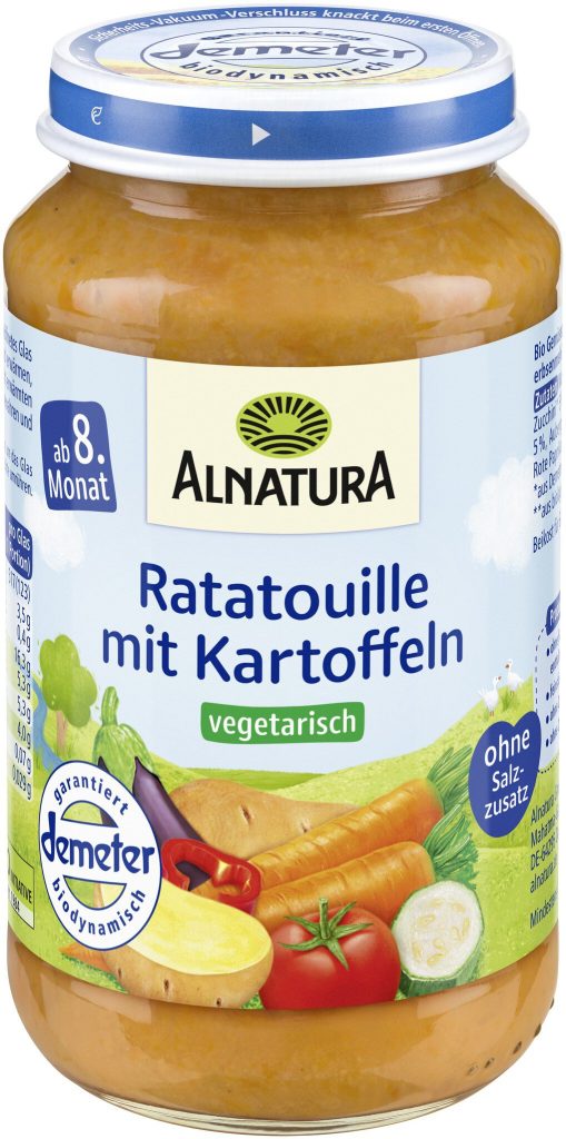Demeter Alnatura Ratatouille mit Kartoffeln ab 8.Monat 220g