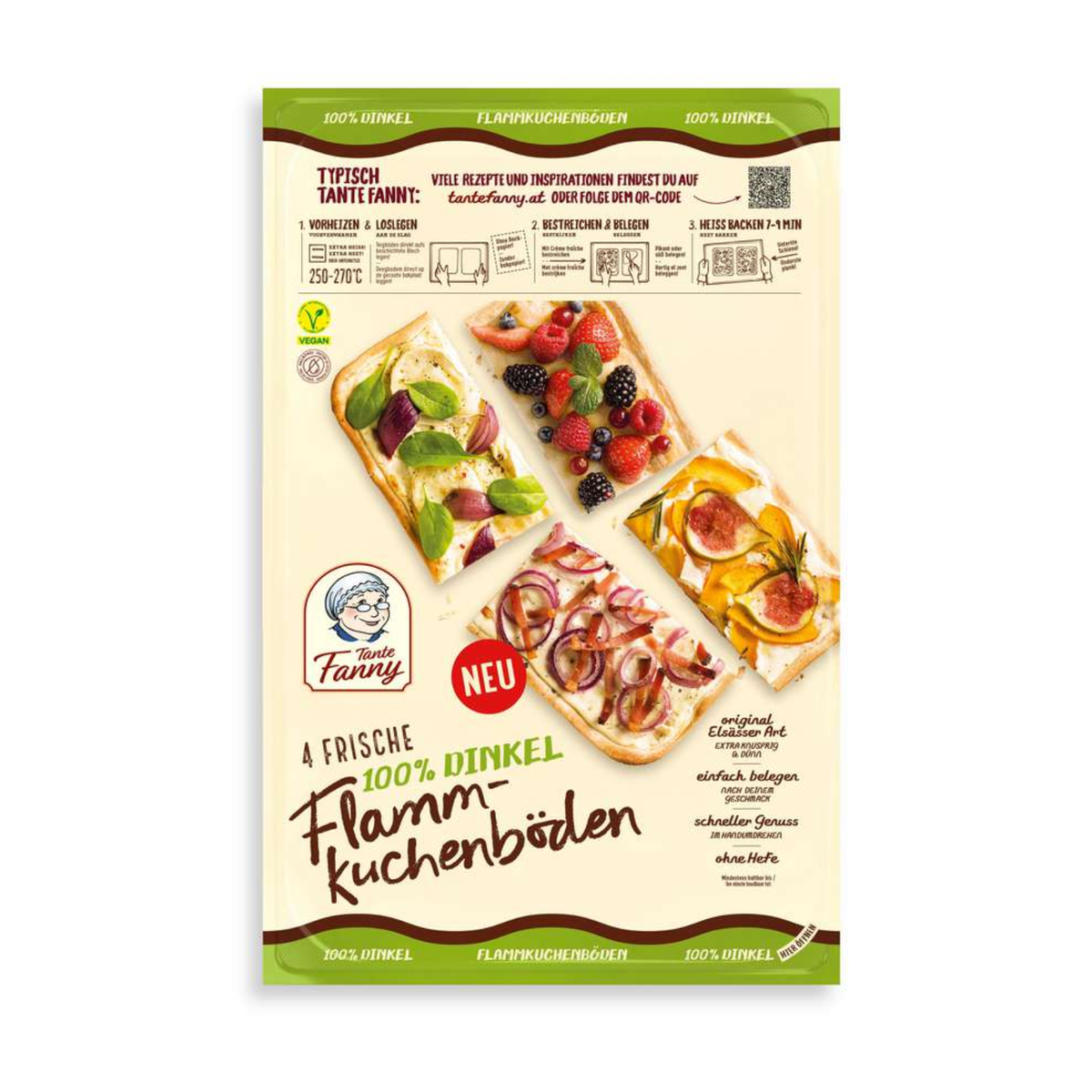 Tante Fanny Dinkel Flammkuchenböden 4x85g
