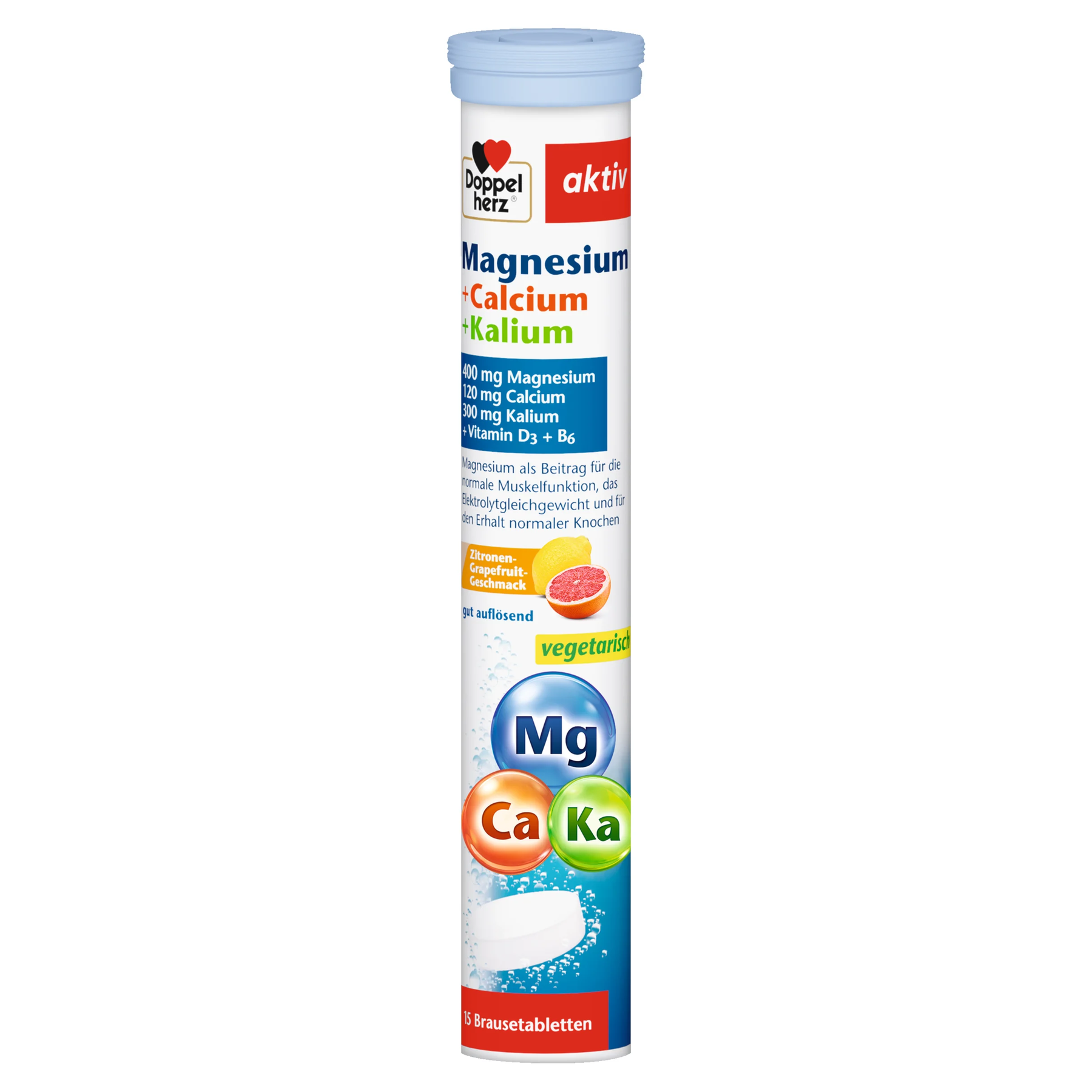 Doppelherz Magnesium+Calcium+Kalium 15Brausetabletten 100,5g