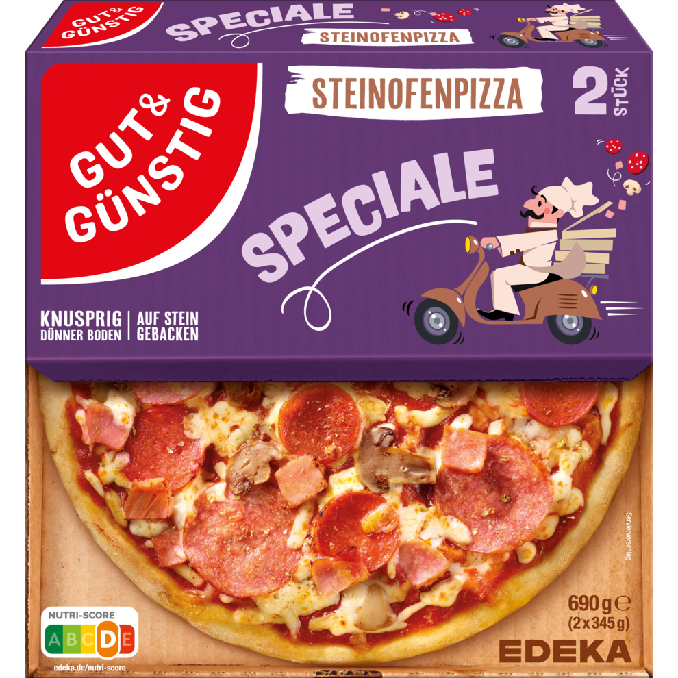 GUT&GÜNSTIG Steinofenpizza Speciale 2x345g