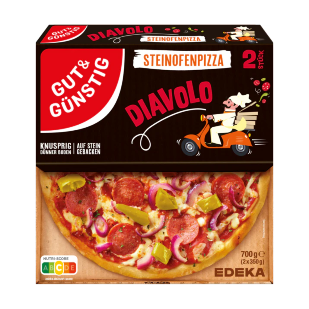 GUT&GÜNSTIG Steinofenpizza Diavolo 2x350g