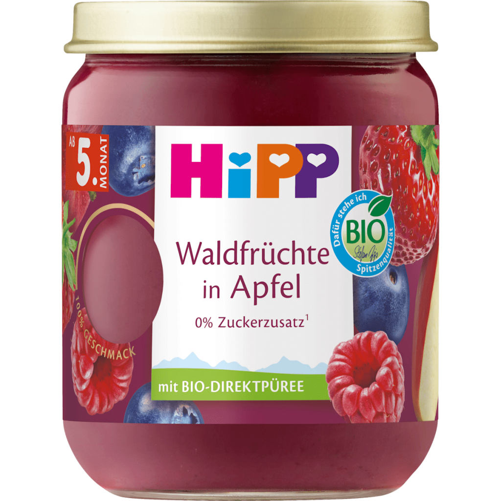 Bio Hipp Waldfrüchte in Apfel 160g