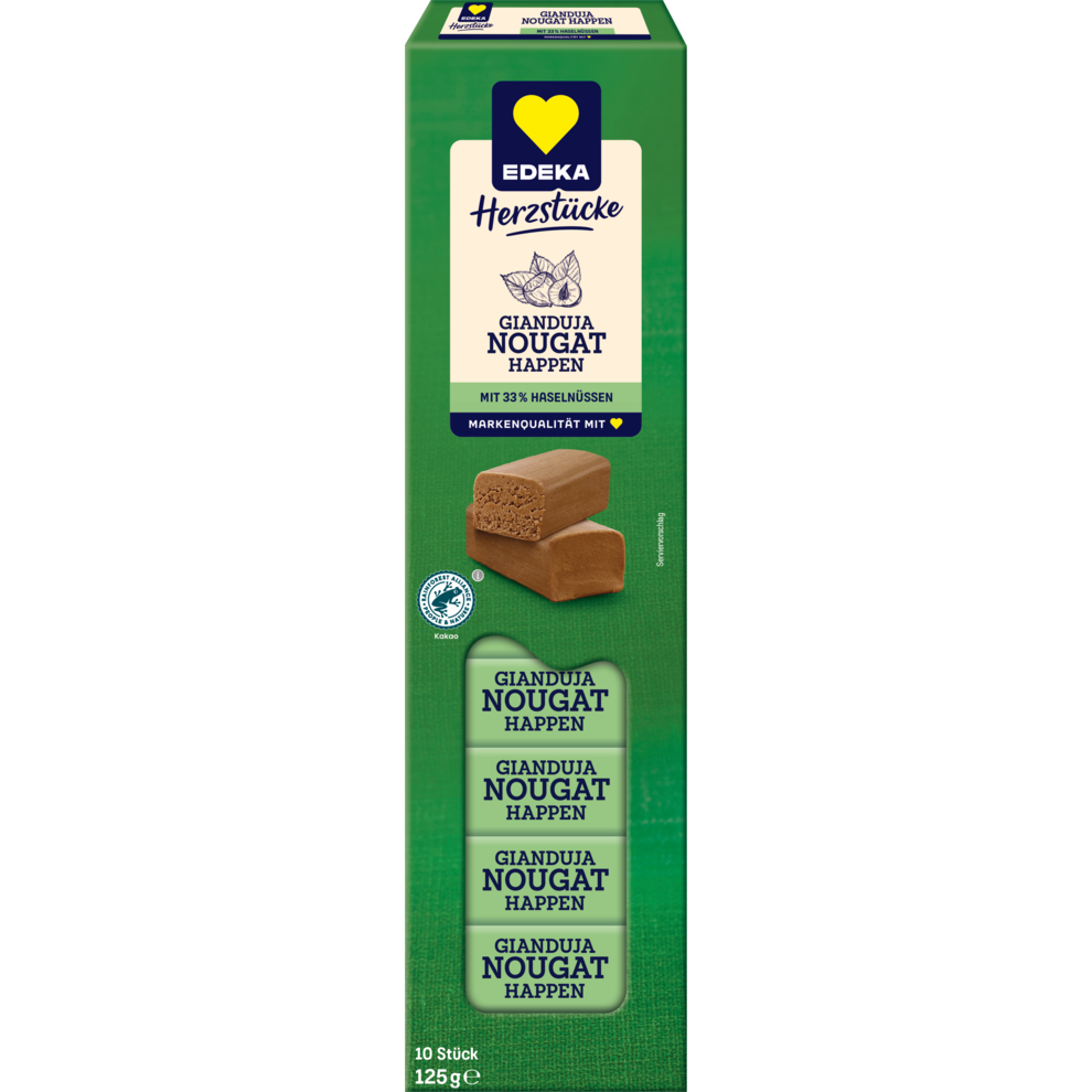 EDEKA Herzstücke Edel Nougat Happen 125g