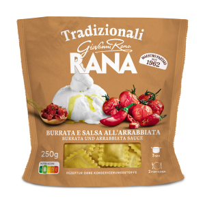 Rana Ravioli Burrata und Arrabbiata Sauce 250g