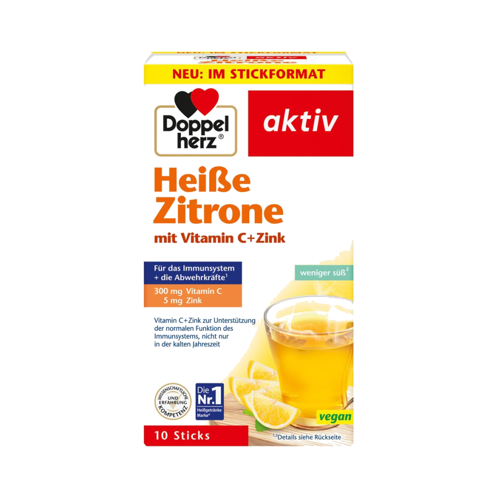 Doppelherz Heiße Zitrone mit Vitamin C+Zink 10ST 150g