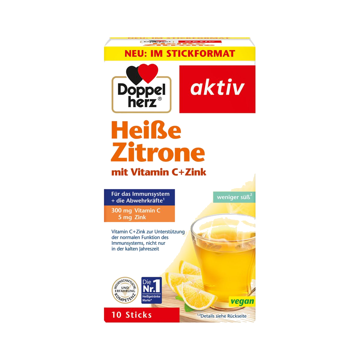 Doppelherz Heiße Zitrone mit Vitamin C+Zink 10ST 150g