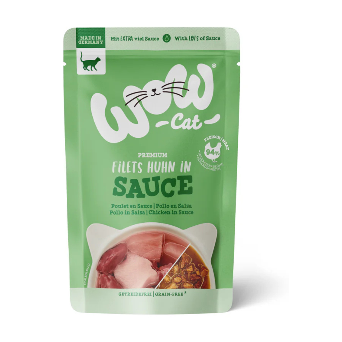 WOW Cat Creamies mit Huhn 5ST 75g