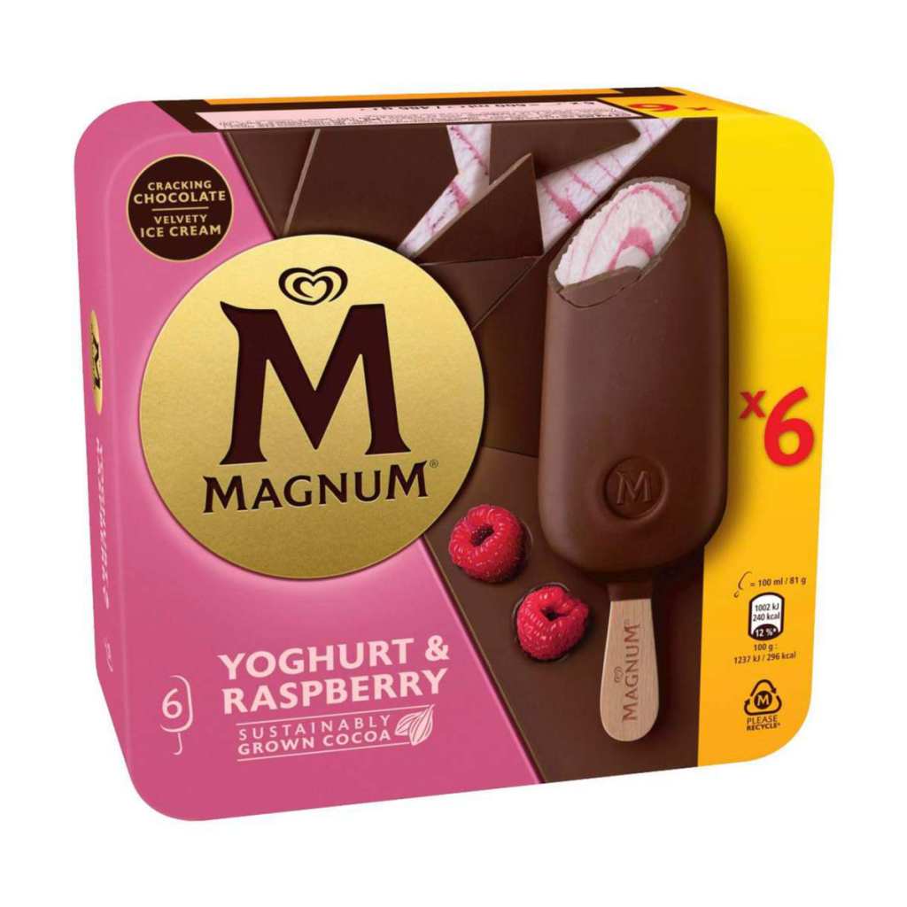 Langnese Magnum Yoghurt&Raspberry 6ST 600ml