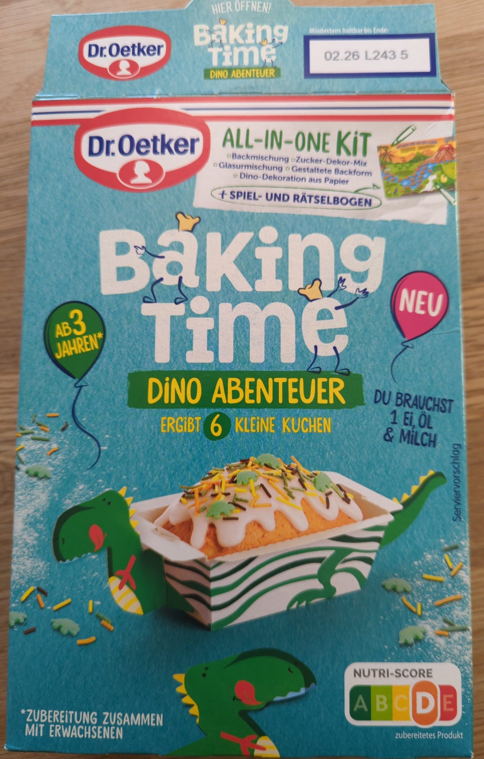 Dr.Oetker Baking Time Dino Abenteuer 300g