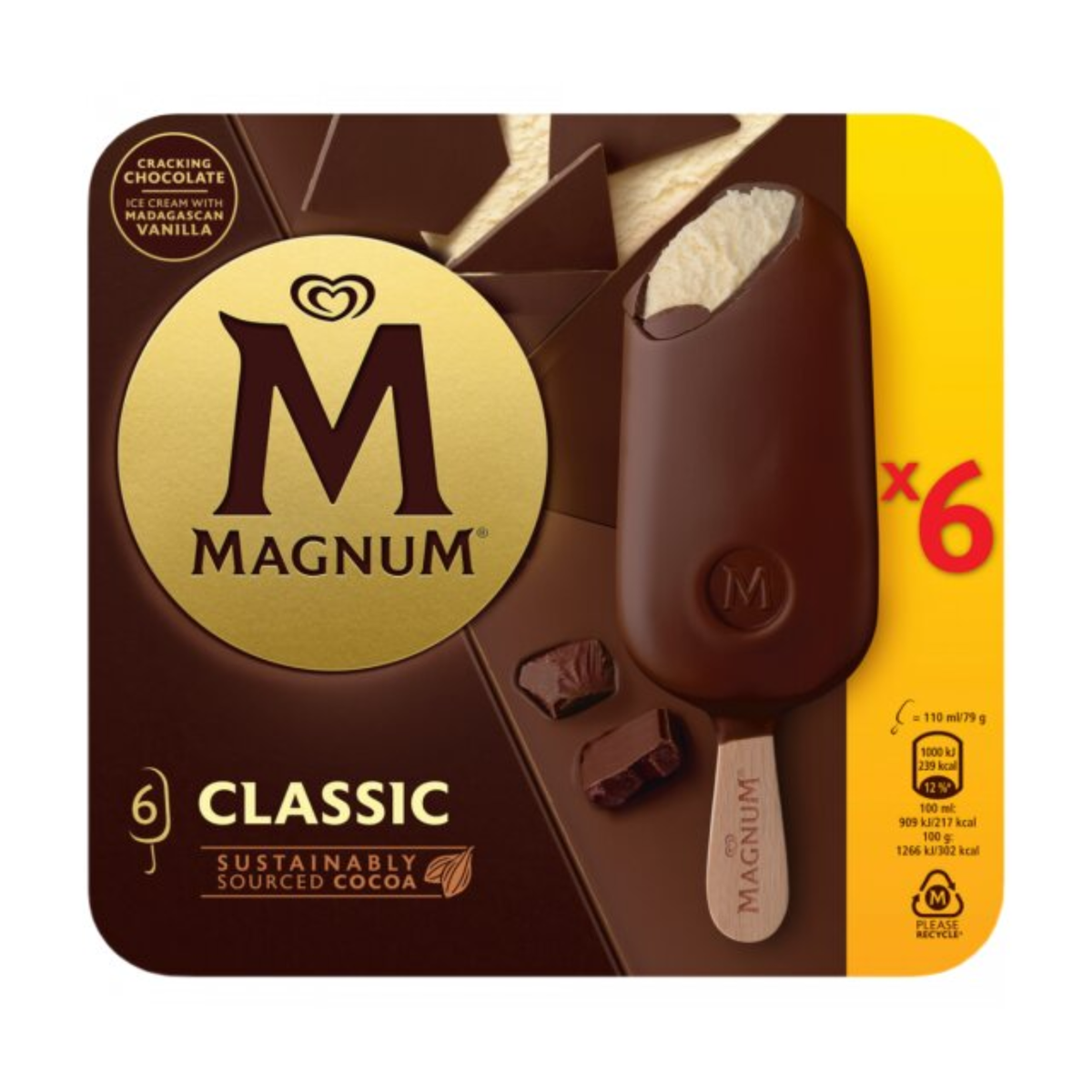 Langnese Магнум классический 6ST 600ml