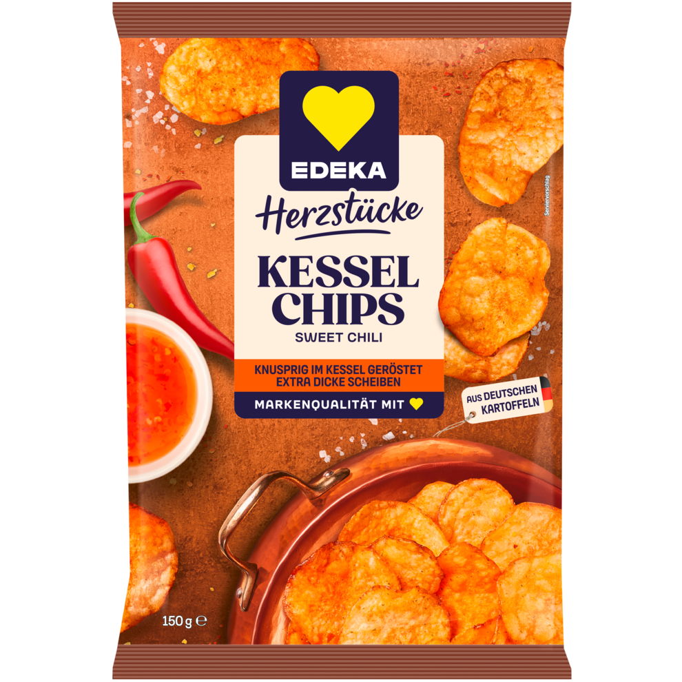 EDEKA Herzstücke Kesselchips Sweet Chilli 150g