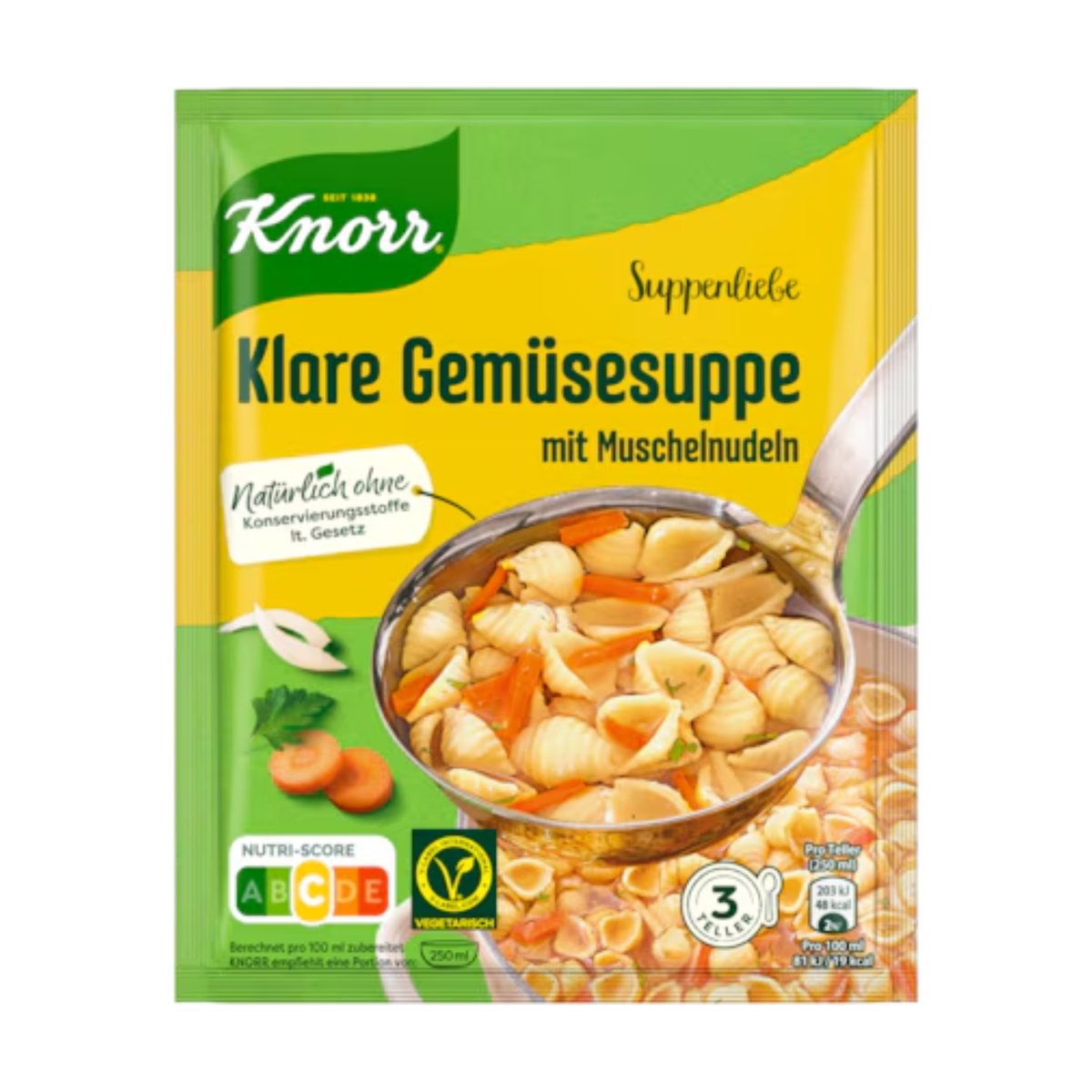 Knorr Suppenliebe Gemüsesuppe mit Muschelnudeln 750ml