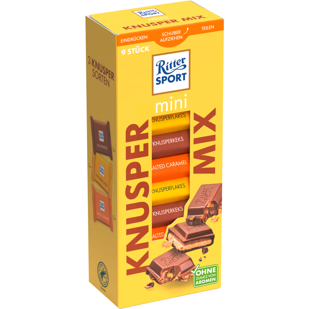 Ritter Sport Mini Knusper Mix Turm 9ST 150g