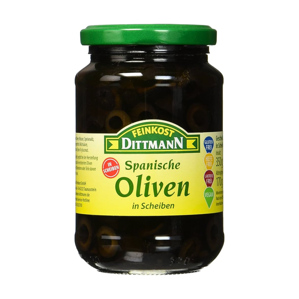 Feinkost Dittmann оливки чёрный, ломтики 200g