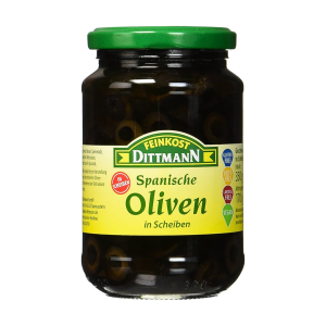 Feinkost Dittmann оливки чёрный, ломтики 200g