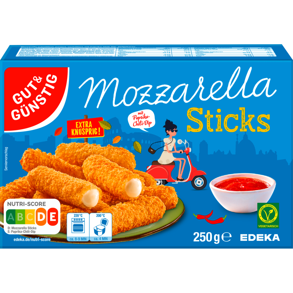 GUT&GÜNSTIG Mozzarella-Sticks 250g