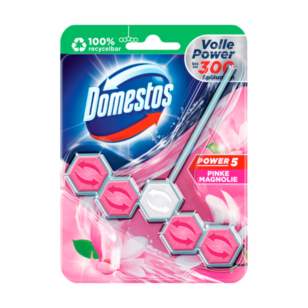 Domestos WC-Stein Power 5 Magnolie 3x50g