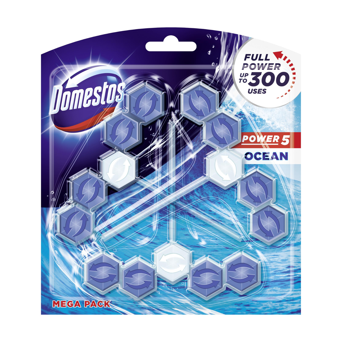 Domestos WC-Stein Power 5 Ocean 3x50g