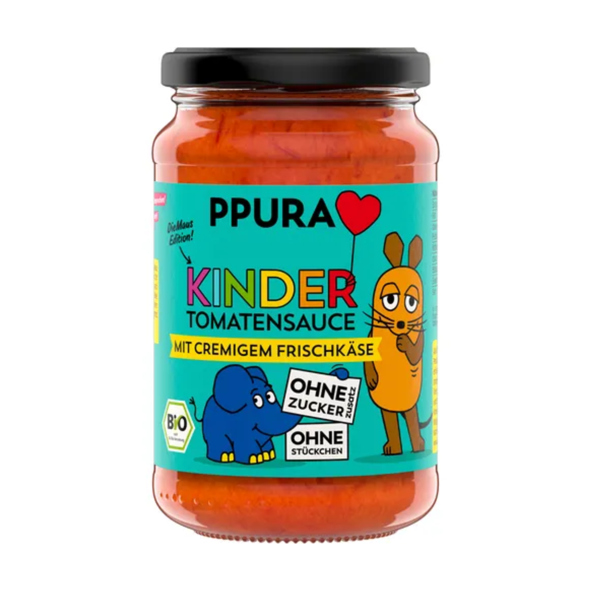 Bio Ppura Sugo Kinder mit Frischkäse 340g