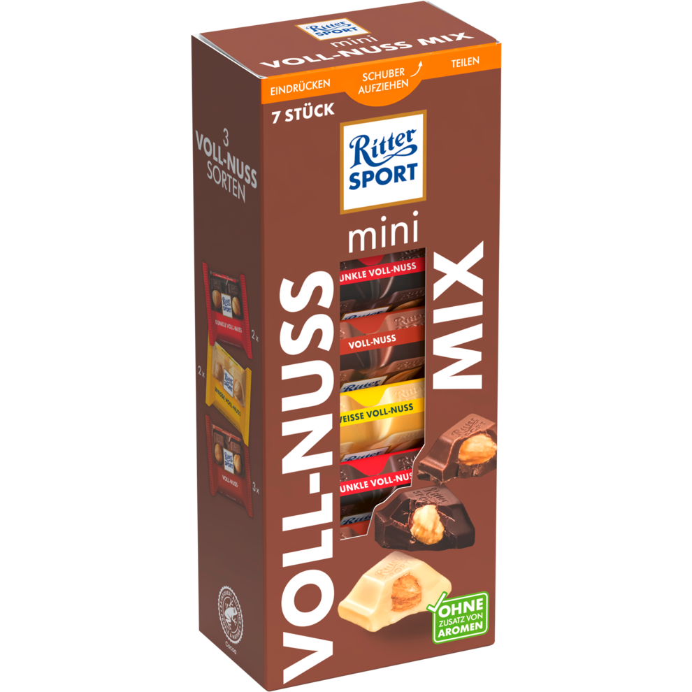 Ritter Sport Mini Voll-Nuss Mix Turm 7ST 116,69g