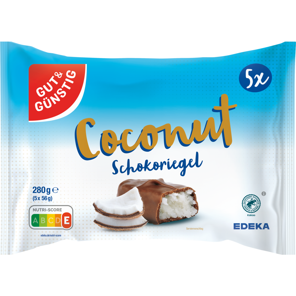 GUT&GÜNSTIG Multipack-Riegel Kokos 5x56g