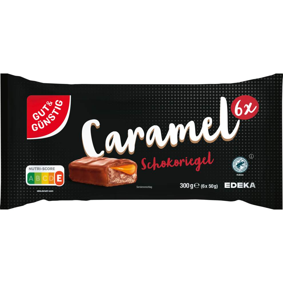 GUT&GÜNSTIG Multipack-Riegel Karamell 6x50g