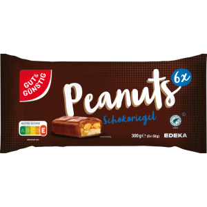 GUT&GÜNSTIG Multipack-Riegel Erdnuss 6x50g